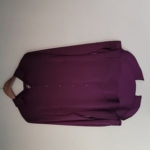 New with Tags Women's Renuar Plum / Maroon Button Down Blouse Size Medium